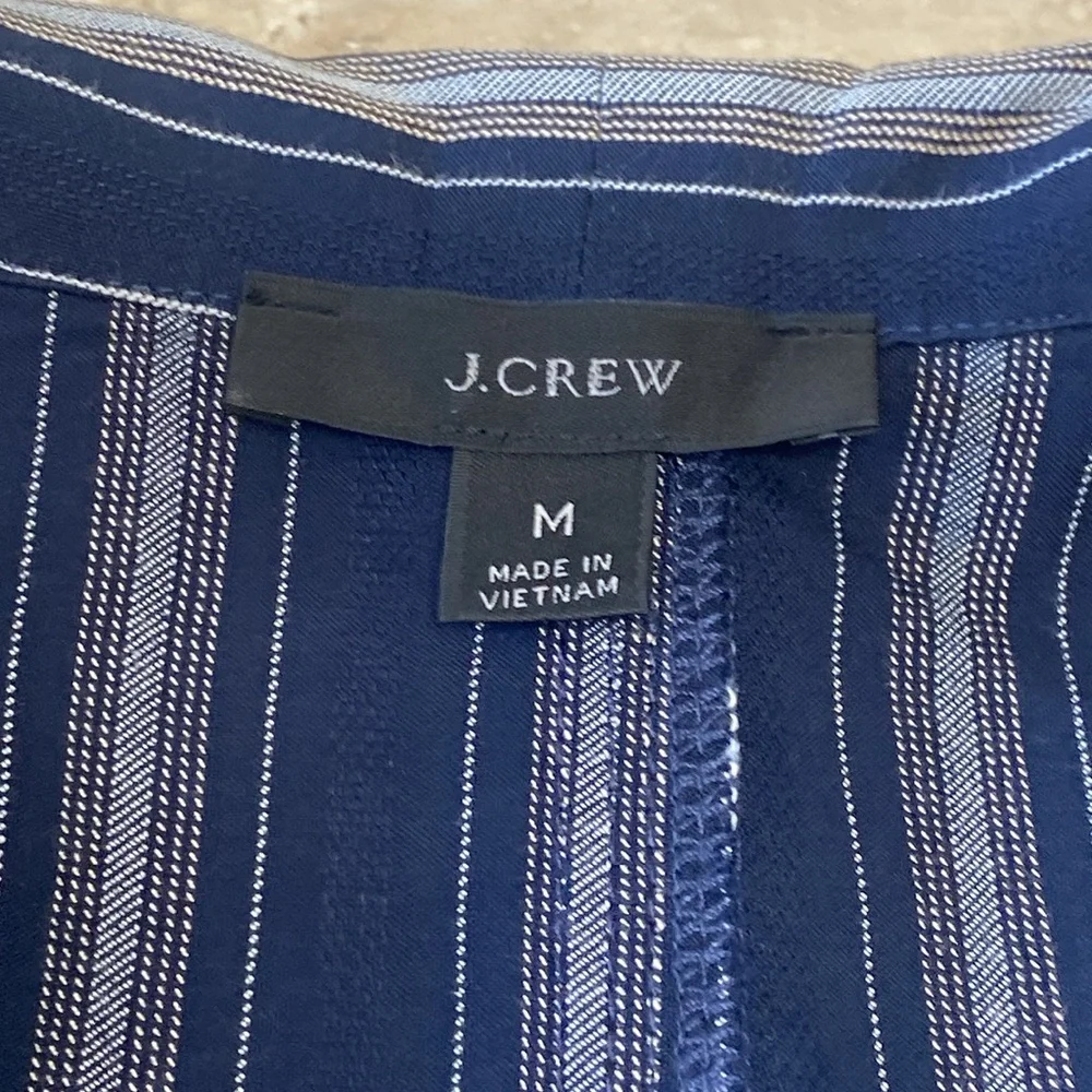 J.Crew Striped Blue Women's 2 piece pant suit, Excellent Condition, - Picture 6 of 16
